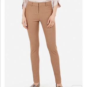 Express mid-rise skinny dress pants, camel, size 4R